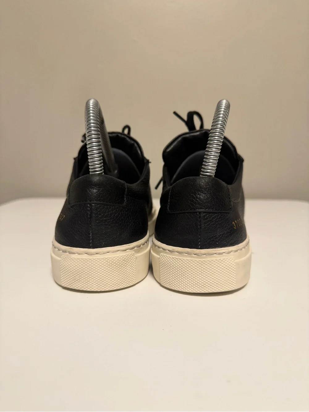 Common Projects Achilles Pebbled 6036 Black Leather Sneakers Women’s EU 36 US 6